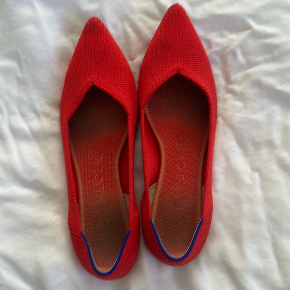 Rothy's Pointed flats, used, size 8.5